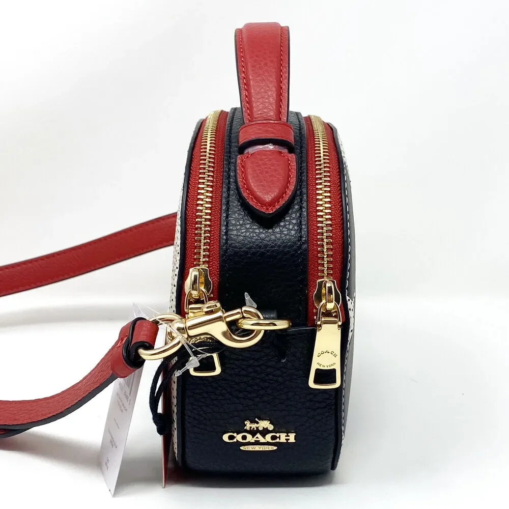 Coach Disney Mickey Mouse X Keith Haring Serena Satchel Chalk Leather C7234